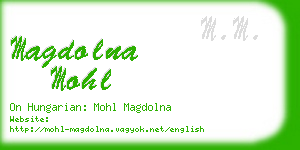 magdolna mohl business card